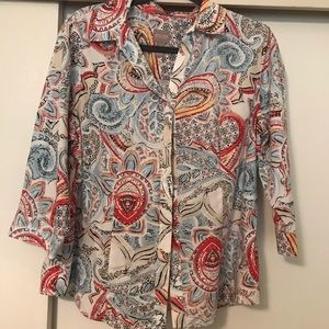 Chico’s size 2 multicolor blouse